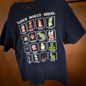 Nintendo Super Mario Bros. Navy Blue Graphic T‑Shirt